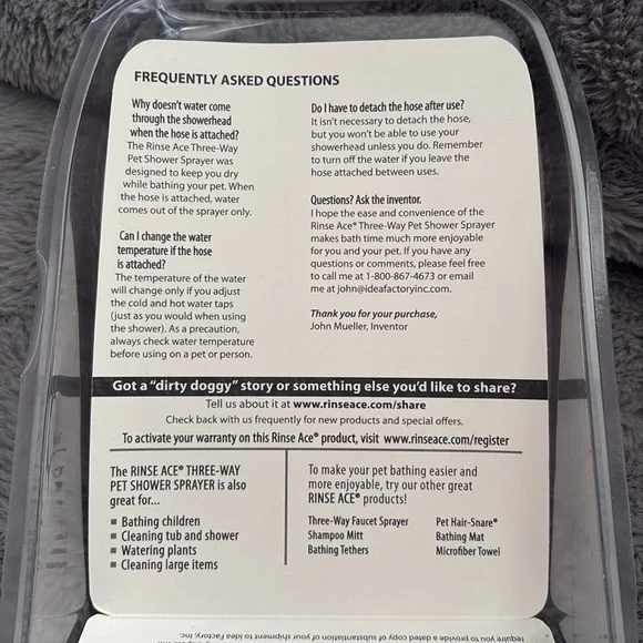 3-Way Pet Shower Sprayer Rinse Ace - Picture 10 of 12